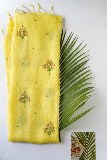 Yellow Iris Linen