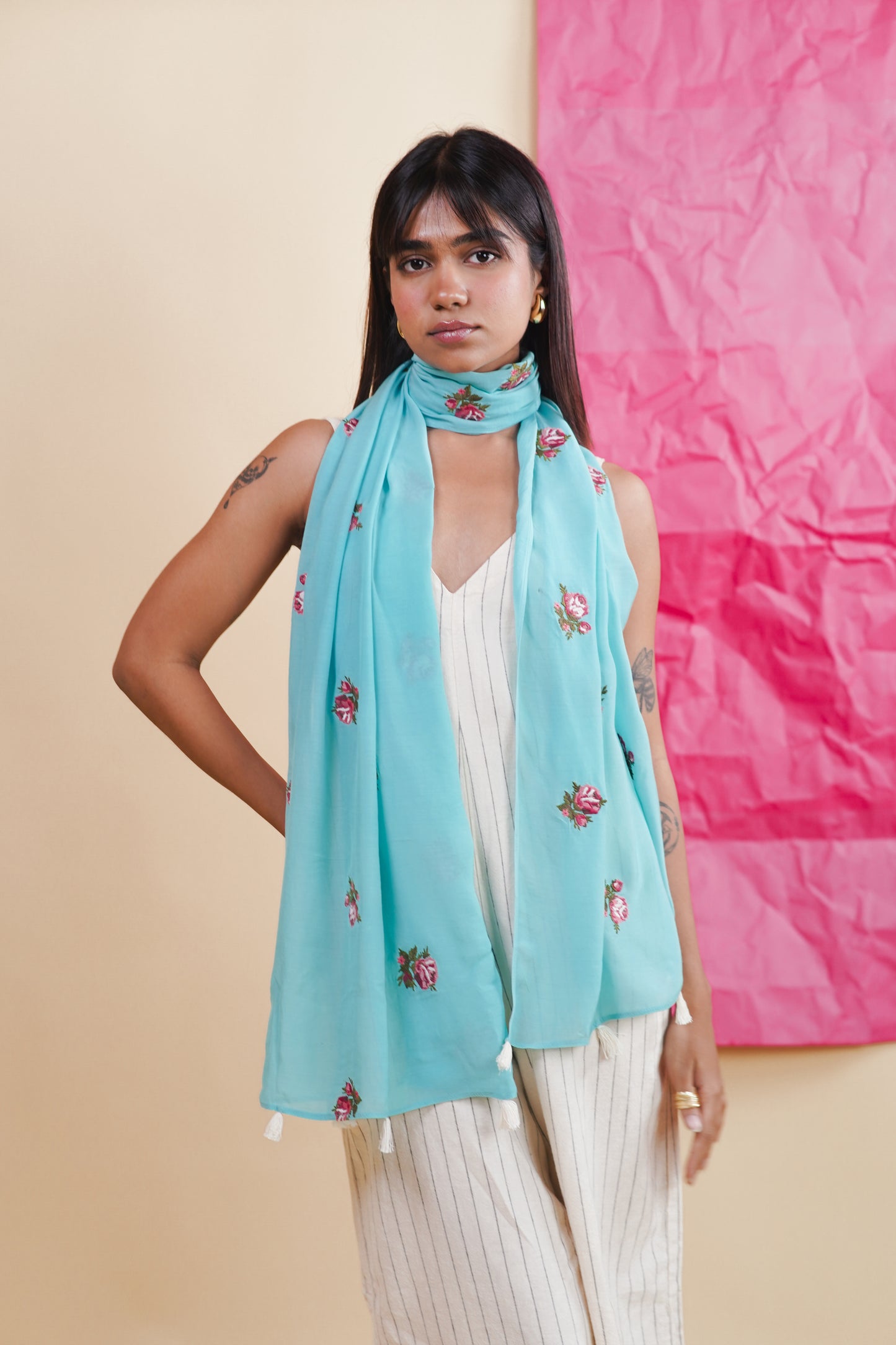 OCEAN BREEZE SHRUB ROSE SCARF