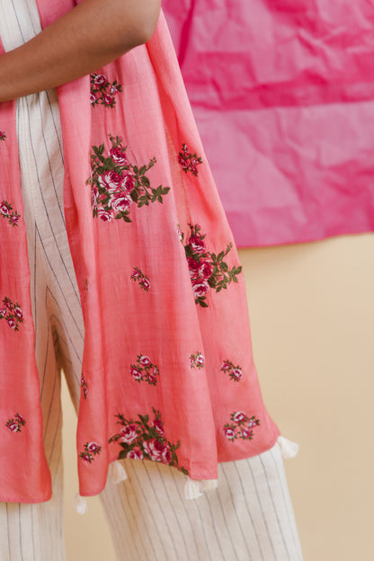 CORAL SANDS TEA ROSE SCARF