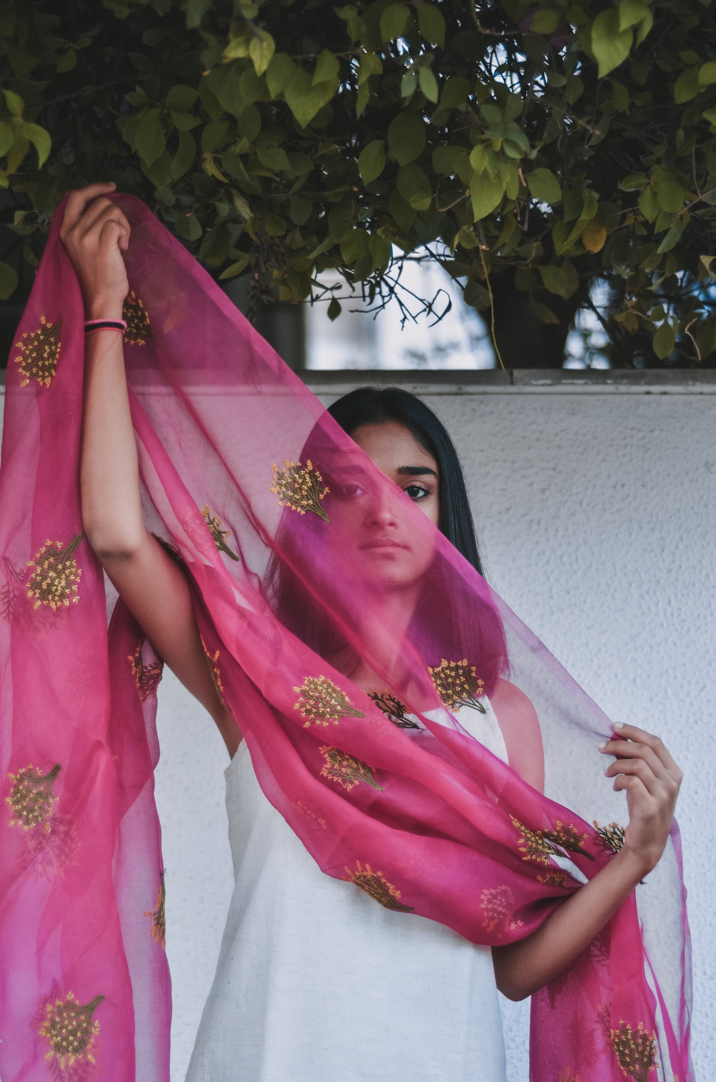 Pink Gypsy Organza Duppatta