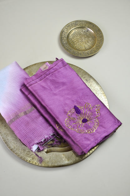 Jasmine Chanderi fabric & duppatta combo set