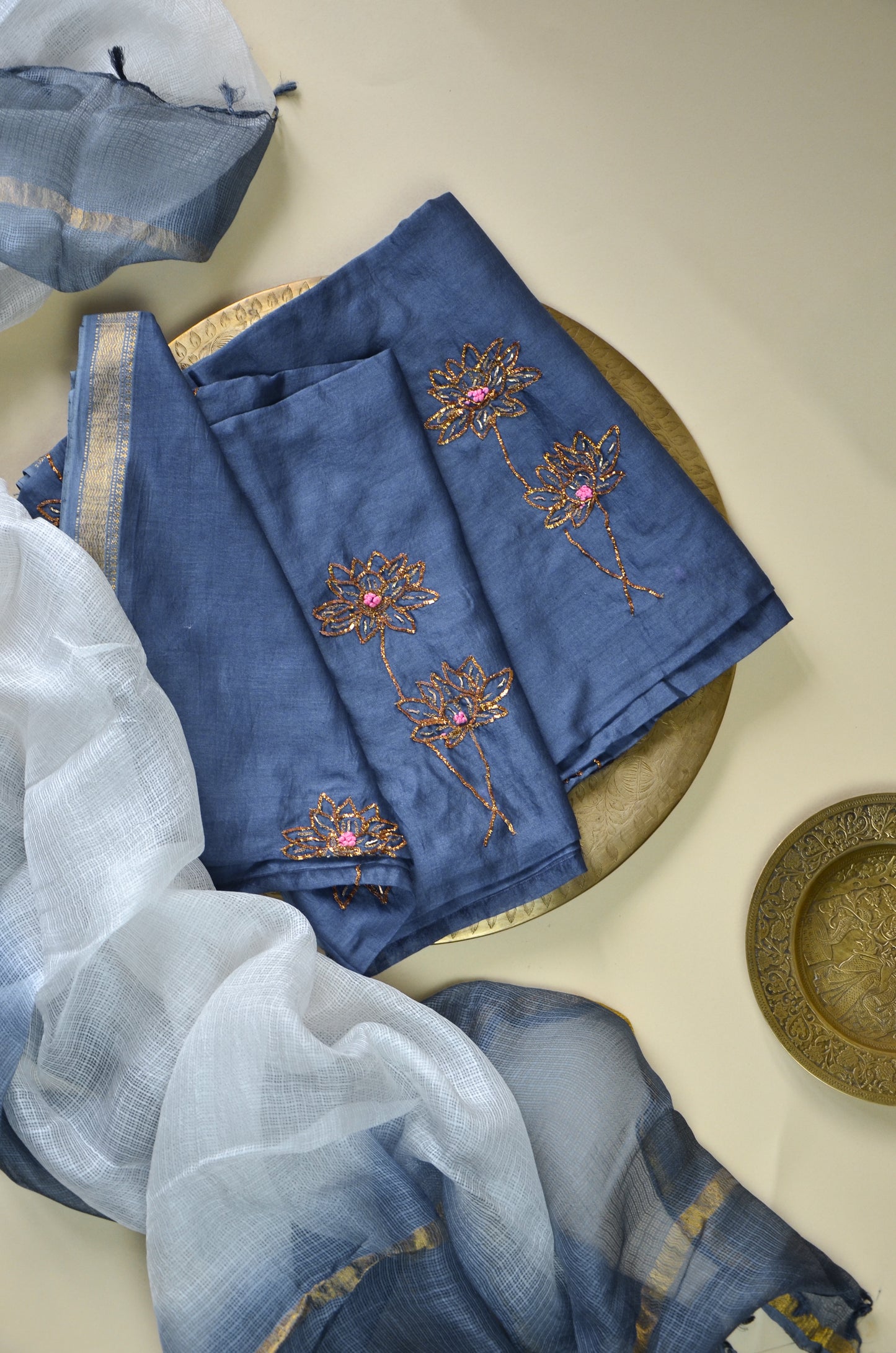 Magnolia Chanderi fabric & Duppatta Combo Set