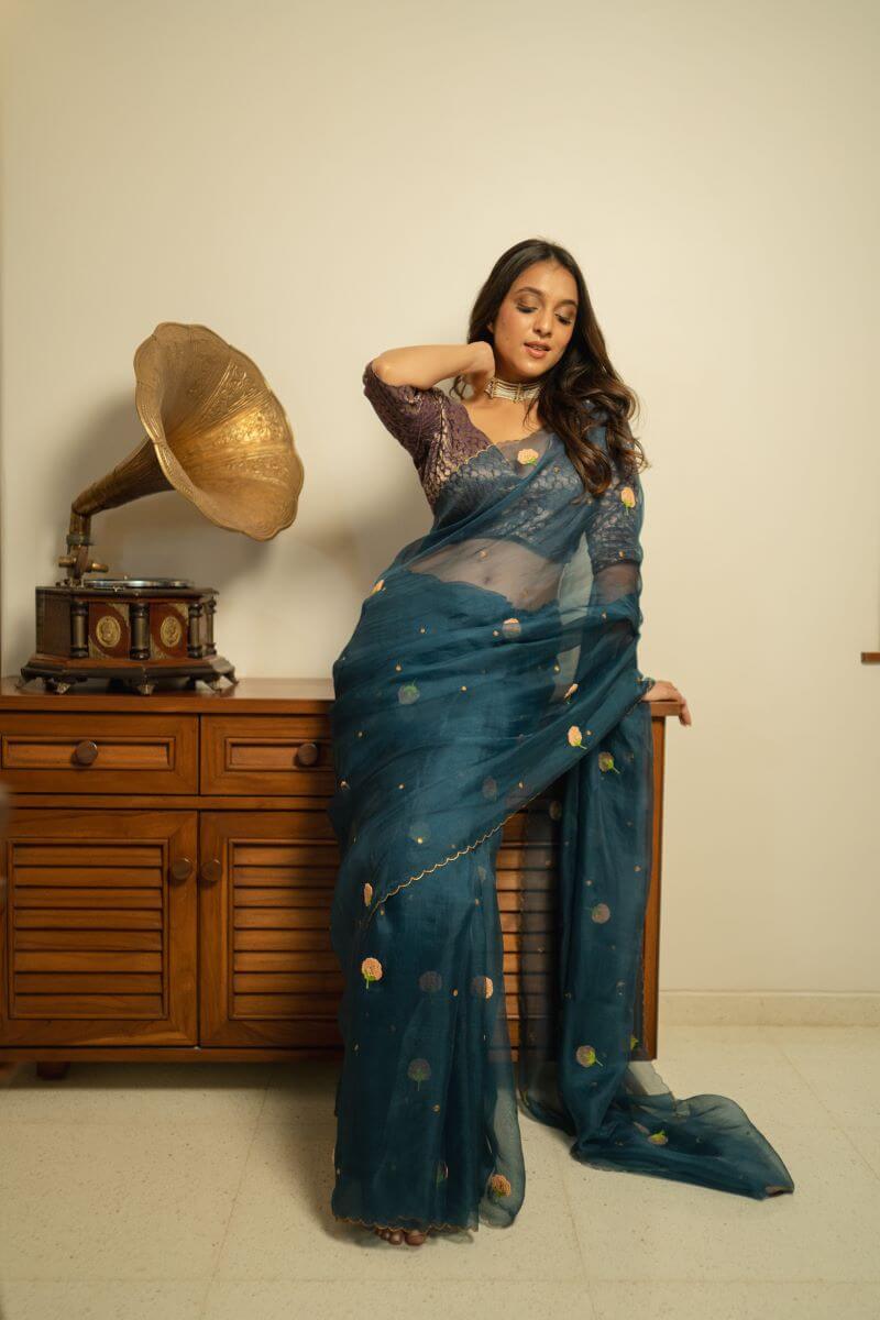 Neelam Organza Saree