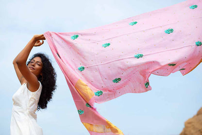 Molai Rohri Molai Tassar Silk Duppatta – Khes Textile