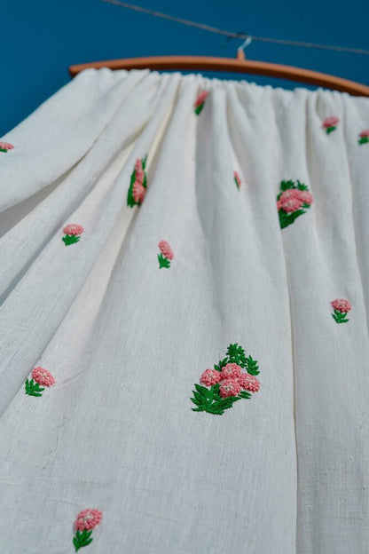 White Khadi With Gulbahar Fabric